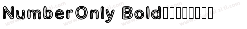 NumberOnly Bold免费字体转换